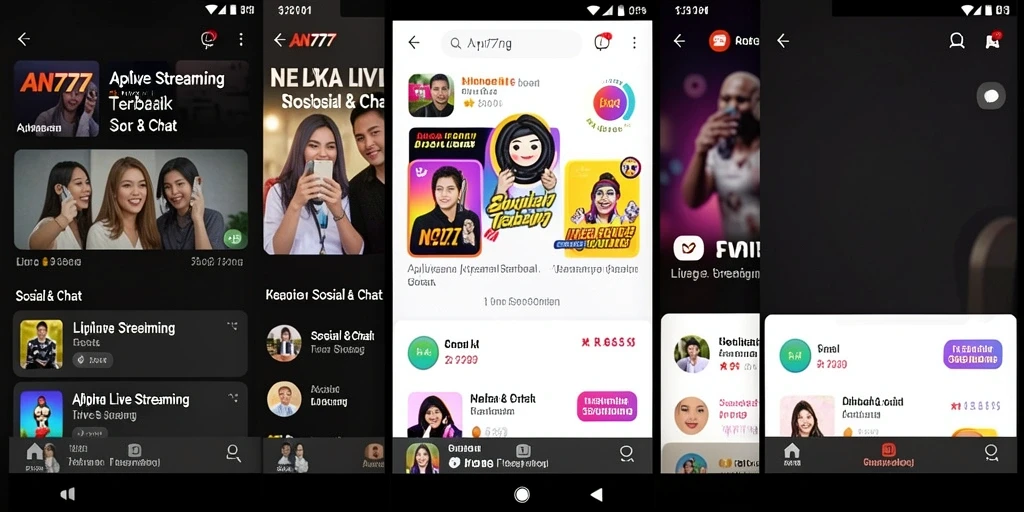 Antarmuka Live Streaming AN777 yang interaktif dan menarik.