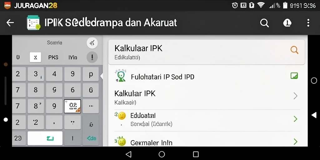 Antarmuka kalkulator IPK yang sederhana dan user-friendly.