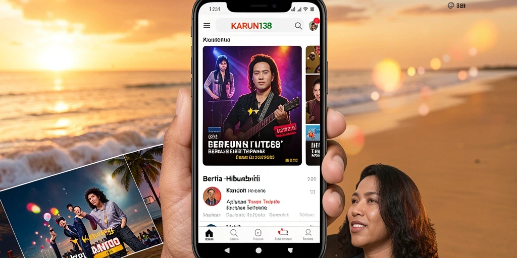 Antarmuka menarik dari aplikasi berita selebriti KARUN138.