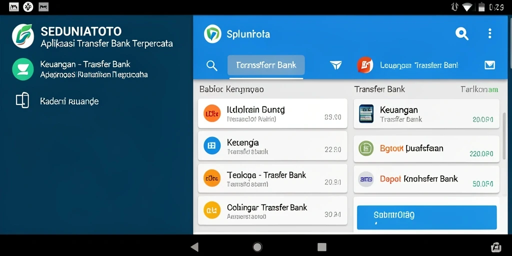 Antarmuka SEDUNIATOTO yang ramah pengguna untuk Transfer Bank.