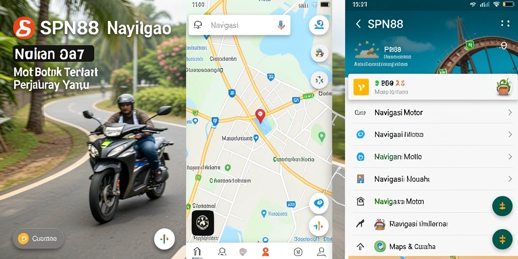 Antarmuka intuitif SPN88 saat navigasi motor.