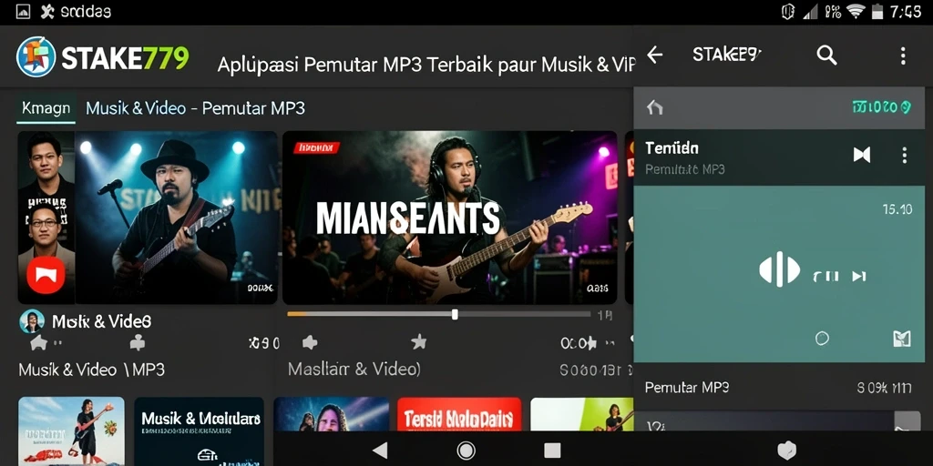 Antarmuka aplikasi STAKE779 yang sederhana dan fungsional.