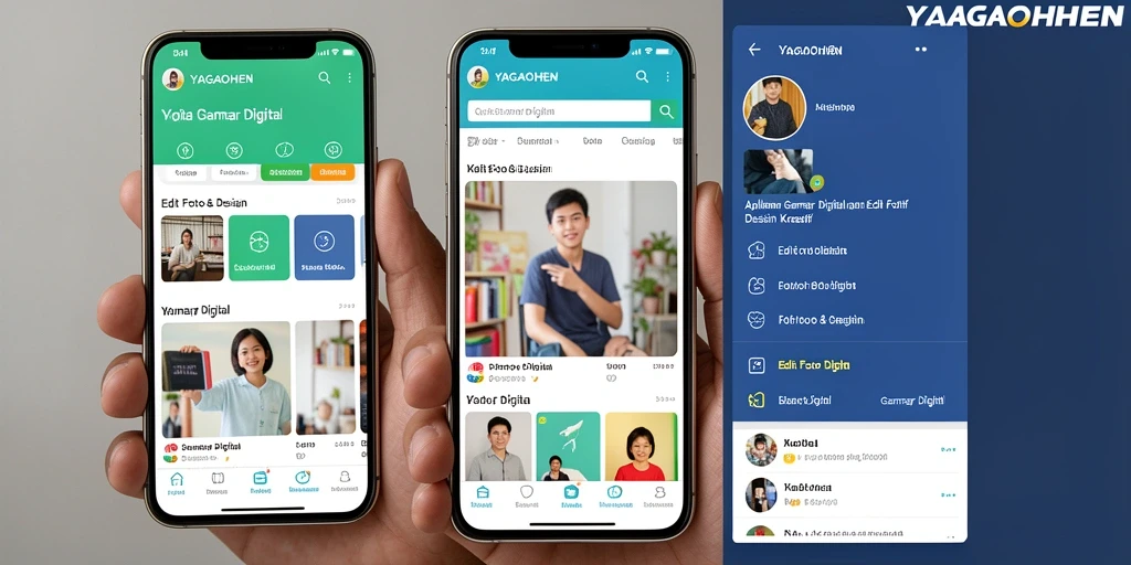 Tampilan antarmuka aplikasi YAGAOHEN yang menarik dan fungsional.