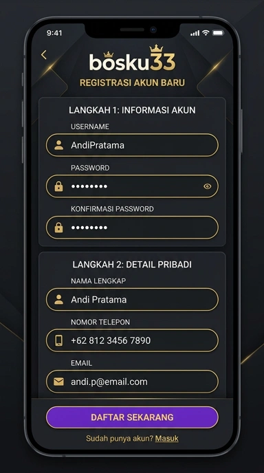 Buat Akun Baru di bosku33 Dengan Mudah